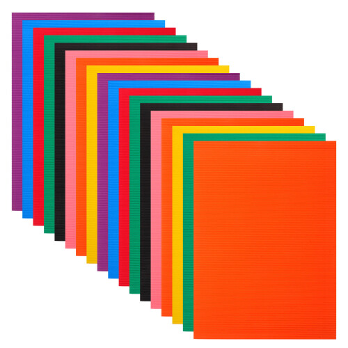 48Pcs Corrugated Colored Paper for Crafts Smooth Foldable Creative Use