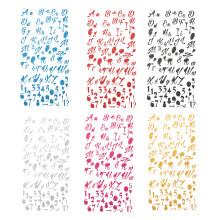 30 Selbstklebende Alphabet Sticker Bunt Für Scrapbooking