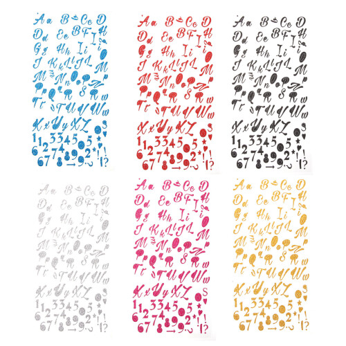 30 Selbstklebende Alphabet Sticker Bunt Für Scrapbooking