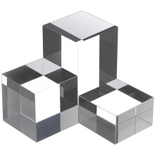 3Pièces Cube Transparent Base Stable Pour Exposition Bijoux