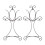 2Pcs Black Wrought Iron Plate Wall Rack - Multiuse Stable Art Easel 1