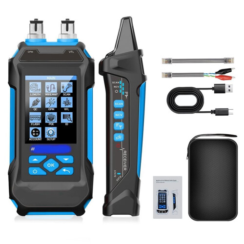 11 in 1 Network Cable Tester with 60000 Digit Multimeter 7 Wavelengths OPM 10Km/10mW VFL 600M Without Multimter Function