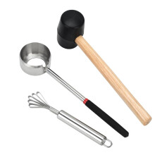 Coconut Opener Tool Set,Food Grade Coconut Opener,Coconut Scraper for Kitchens,Picnics and Beach Vacations