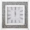 Silver Square Wall Clock Roman Numerals 30cm 1