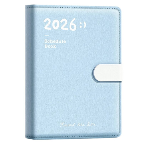 2026 Planning Notebook, A5 PU Leather, Minimalist Style, Weekly Planner, Productivity Log, Work and Study Tools C