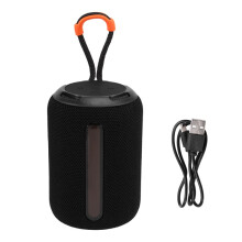 Portable Speaker Wireless with RGB Color LED Light, Surround Sound, Outdoor Travel Speaker Black