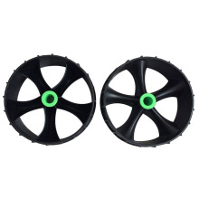 2PCS 10-Inch Wear-Resistant Trolley Car Tire for Kayak, Rubber Beach Wheel for Outdoor Boat Surfing