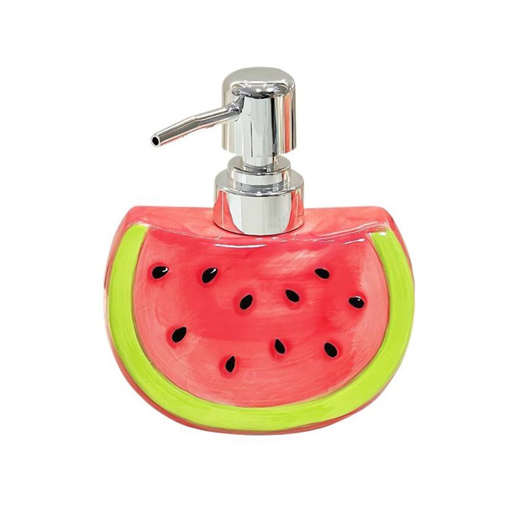 Tauoh Laundry Detergent Bath Lotion Watermelon Shaped Ceramic Dispenser Bottle For Hand Soap Press Pump Bottle