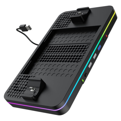 For  Series X/S Cooling Fan Console Charging Dock Fast Charging RGB Multi-Function Storage Charger 1