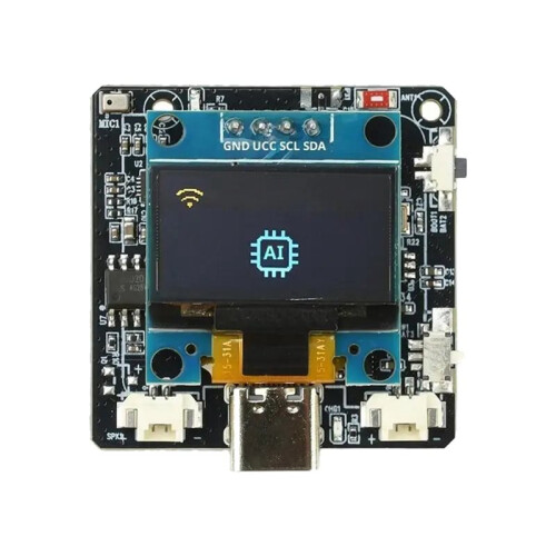 ESP32-C3 Development Board AI Dialogue Voice Module AI Voice Sensor Module with 0.96 Inch Screen for Deepseek/Xiaozhi