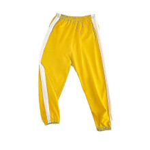 (9-10 Years, Yellow) Kids Boys Girls Striped Sport Sweatpants Running Jogger Trousers Long Pants