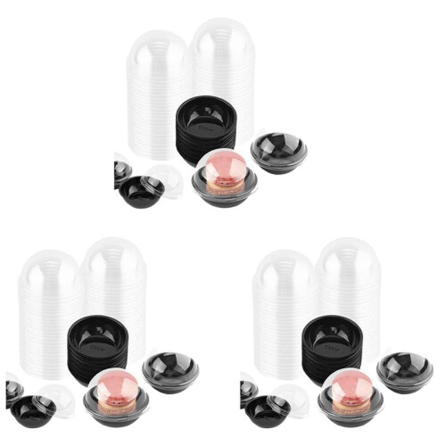 150 Pack Clear Plastic  Cupcake Container, Individual Packaging Treat Boxes with Dome Lids for  Muffin Macaron