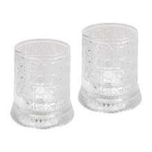 2 Piece 280ml Rotating Clear Whiskeys Glass Crystal Wine Glasses