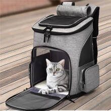 Breathable Pet Cat Carrier Backpack Foldable Travel Bag Expandable Large Capacity for Cats Dogs