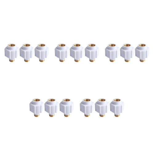 15Pcs White Water Heater Partition Wall Adapter Copper Head 2