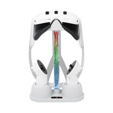 Station de charge compatible avec le casque VR Meta Quest 3. Support de charge et éclairage RGB inclus._M