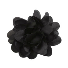 Broche fleur en tissu tendance, épingle de revers unique en tissu, broche délicate pour les célébrations d'anniversaire, noire, lot de_