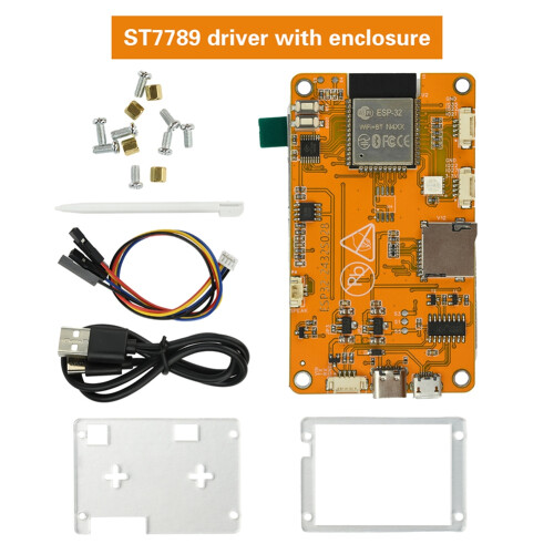 2.8-Inch ESP32 WiFi -Compatible Development Board ST7789 Driver LCD Display Type C+Micro USB Dual Interface 1