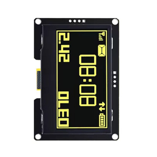 2.42 Inch OLED Display Module 128x64 LCD HD Screen Module SSD1309 4 Pin IIC Serial Interface for   R3 Yellow 1