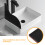 2Pièces Anti-Éclaboussures Noir Pour Bain Lavabo 5
