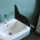 2Pièces Anti-Éclaboussures Noir Pour Bain Lavabo 8