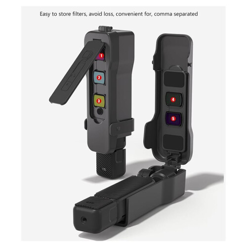 Filter Storage Protective Cover for Pocket Camera, Light Weight Portable Case with Multiple Filter Slots and Ergonomic 2