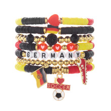 Football Themed Stretch Bracelets With Sporty Charm For-1