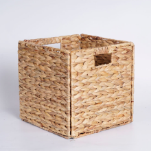 1 Pack Water Hyacinth Storage Cube For Bedroom Organization 12 X 12in H