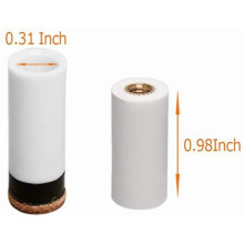 24 Sets 12MM Billiard Pool Cue Tips Brass Screw Replacement Tips with Pool Cue Ferrule for Snooker Pool Cues
