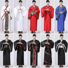 (XL 170-175CM, Blackred) Mens Hanfu Traditional Costumes Clothing