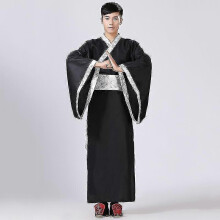 (3XL, Whiteblack) Mens Hanfu Traditional Costumes Clothing