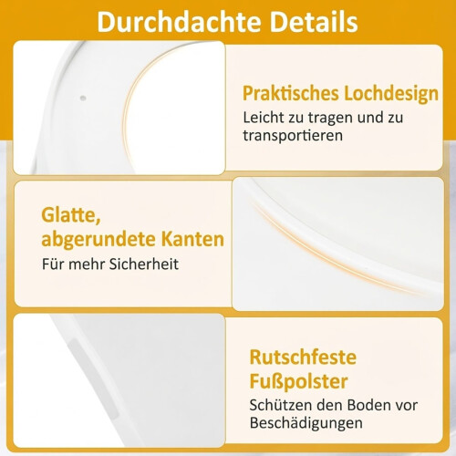 Stapelbare Kunststoffhocker mit Kissen, 8er-Pack, Weiß 2