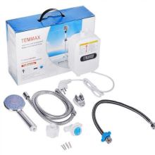 1 Snabb elektrisk varmvattenberedare - Mini Home Tanklös snabbvärmande dusch med duschmunstycke, slang, fäste o