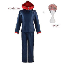 (XXL, Costume with Wig) Anime Itadori Yuji Cosplay Costume Jujutsu Kaisen Yuji Itadori Costume Wig Party Halloween Tops Pants - DSW