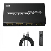 4K -Compatible Multi-Viewer 4X1 Quad Multi-Viewer -Compatible Multivisor 4K Multiviewer 4X1 Swicth