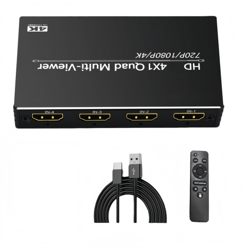 4K -Compatible Multi-Viewer 4X1 Quad Multi-Viewer -Compatible Multivisor 4K Multiviewer 4X1 Swicth