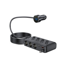 12V/24V Car Cigarette Lighter Multifunctional 142W Car Charger PD QC Type C Cable Quick Charger Power Adapter