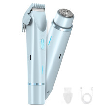 Bikini Trimmer for Women-2 in 1 Dual  Electric Razors,IPX7 Waterproof ,Dry & Wet Use Painless , for Private Area