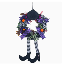 Halloween Wreath Door Hanger Ghost Decor Home Use for Party Horror Haunted House Decoration