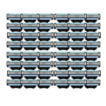 48-piece pack compatible with Mach 3 men's razor blade replacement, manual razor blade refill