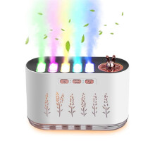 Dynamic Room Humidifier, Mini Dynamic Humidifier, Cool Mist, 700 ML, with 5 Nozzles and 20 Light Colors, Automatic Shut-Off, for Home, Offi