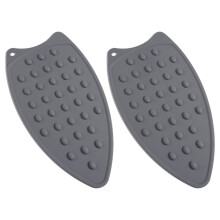 Set of 2 Thick Silicone Iron Resting Mat Travel Iron Mat-Gray