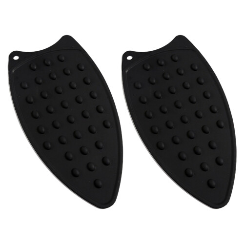 2Pieces Multipurpose Heat Resistant Ironing Mat Provide-Black