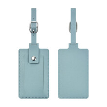 Marqueur de valise Ă fermeture polyvalente en cuir PU-Bleu clair