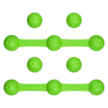 Set of 6 Magnetic Silicone Buckle For Securing Parchment-Green