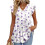 Women's  Blouses, with Ruffle Sleeves, Spring-Lavender L 1