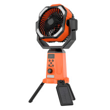 Open Air Rechargeable Fan With Strong ABS Frame Extended-Orange