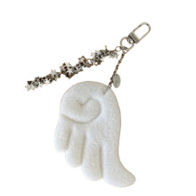 Plush Angel Wing And Star Keyring Handmade Fabric Ornament Bag