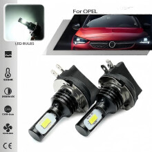 Geeignet für 2 Stück H11B H9B H8B LED-Scheinwerferlampen für Opel Corsa D (Baujahre 2011–2014), Abblendlicht, 6500 K, Weiß, Canbus, CS
