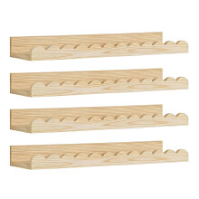 Modern White Wooden Shelving Collection 4 Pieces For-Wood color